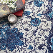 120 × 160 cm Blue Imitation-Cashmere Area Rug
