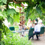 Bird Wind Chimes-4 Hollow Aluminum Tubes -Wind Bells and Birds-Wind Chime with S Hook for Indoor and Outdoor