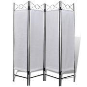 160 × 180 cm 4-Panel Folding Room Divider – White