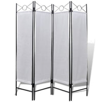 160 × 180 cm 4-Panel Folding Room Divider – White