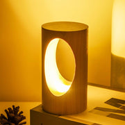 LED Wood Desk Lamp, Bedroom Bedside Night Light, Dimmable Led Lighting, Creative Home Decor Table lamp, Unique House warmging Gift
