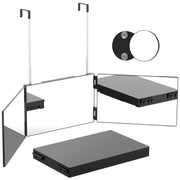 Tri-Fold Self-Haircut Mirror with 10× Detail Mirror