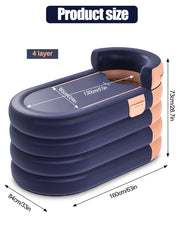 160 cm Inflatable Adult Bathtub with Wireless Pump – Orange
