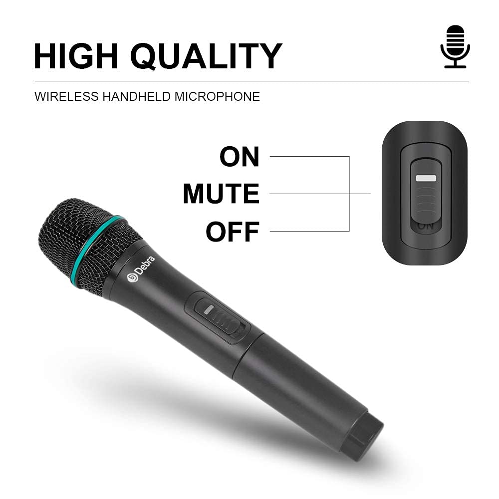 Debra Audio AU400 4-Channel UHF Microphone System – 4 Handheld Mics