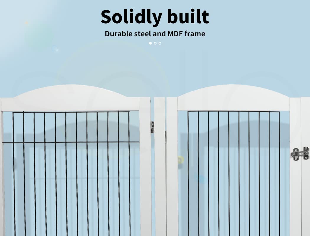 6-Panel White Pet Playpen for Small Animals