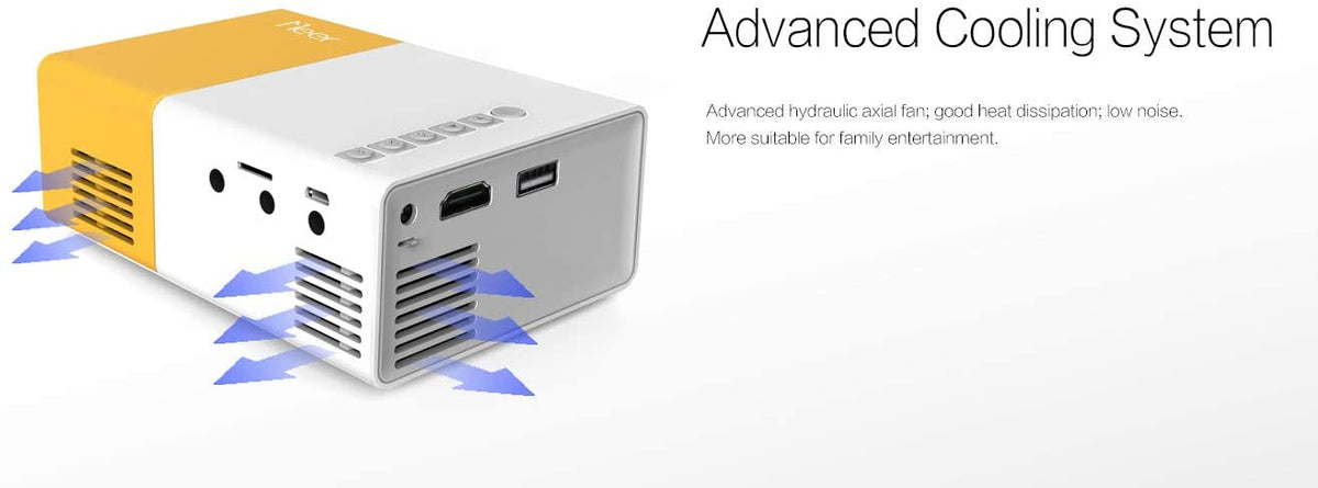 Mini Projector, Meer YG300 Portable Pico Full Color LED LCD Video Projector