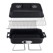 Foldable Portable Charcoal Grill with Lid & Carry Handles
