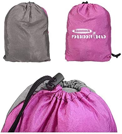 Road Hammock Single Camping Portable Parachute Hammock for Outdoor Hiking Travel Backpacking - 210D Nylon Taffeta Hammock Swing - Support 400lbs - 660lbs Ropes Carabiners Included