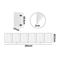 Freestanding Foldable MDF Pet Gate – 3 Sizes, White or Grey