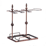 Wine Glass Holder Stand Wine Organiser Rack can Holds Up to 1 Decanter, 2 Bottles and 6 Glasses for Home Bar Furniture,Bronze
