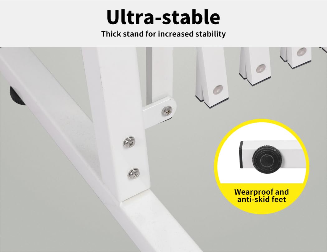 White Expandable Metal Barrier Fence for Indoor or Outdoor Use
