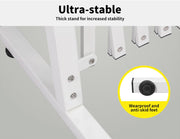 White Expandable Metal Barrier Fence for Indoor or Outdoor Use