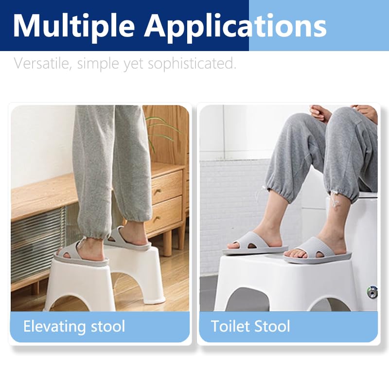 Non-Slip Toilet Foot Stool – White