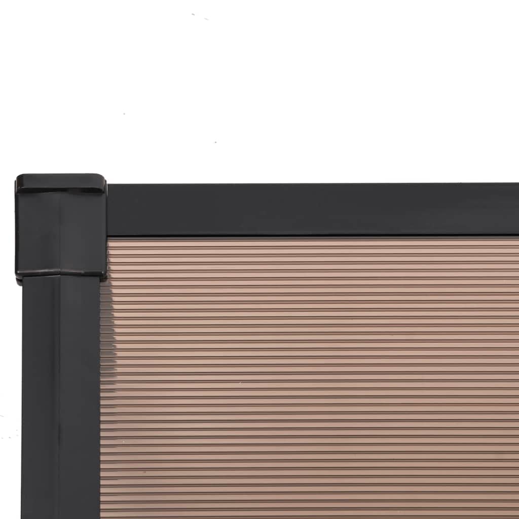 90 cm-Deep Polycarbonate Door & Window Canopy – 3 Finishes