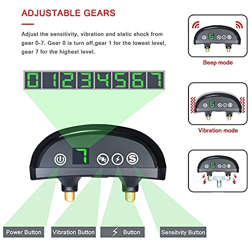 Rechargeable Anti-Bark Collar with Beep & Vibration – 7 Sensitivity Levels