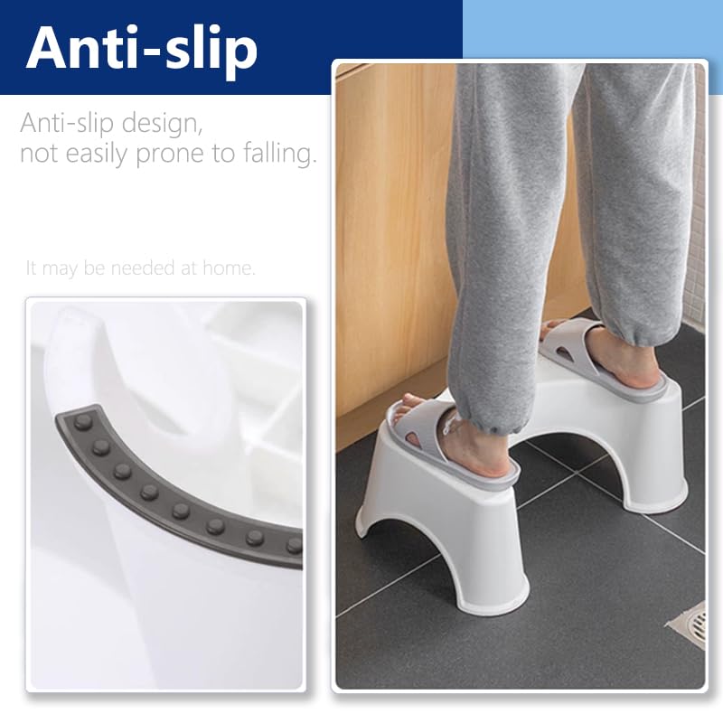 Non-Slip Toilet Foot Stool – White