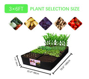 128-Gallon 8-Section Fabric Raised Garden Bed