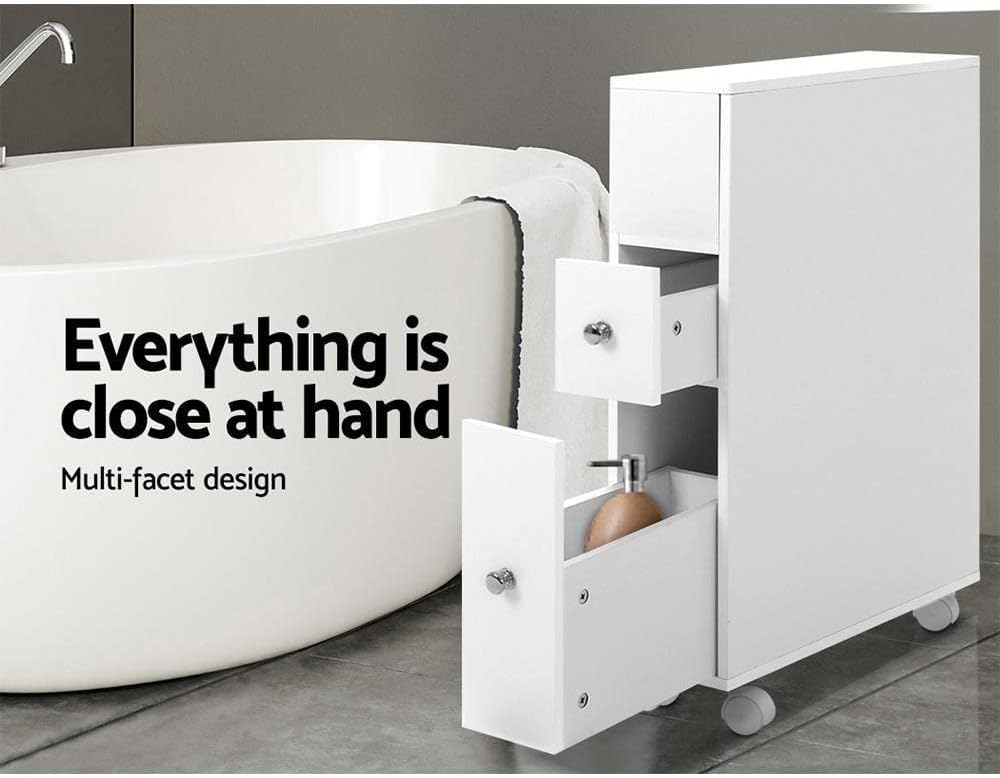 70 cm Slim Rolling Bathroom Storage Caddy