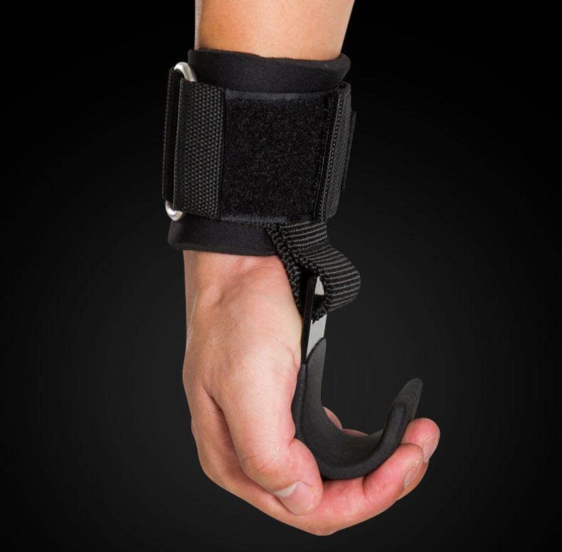 Heavy-Duty Lifting Hooks with Wrist Straps – Pair