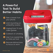 Medium Timed Locking Container – White Lid, Clear Base