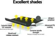 Window Fixed Pivot Arm Awning Outdoor Blinds Retractable Canopy1.5X2.1M