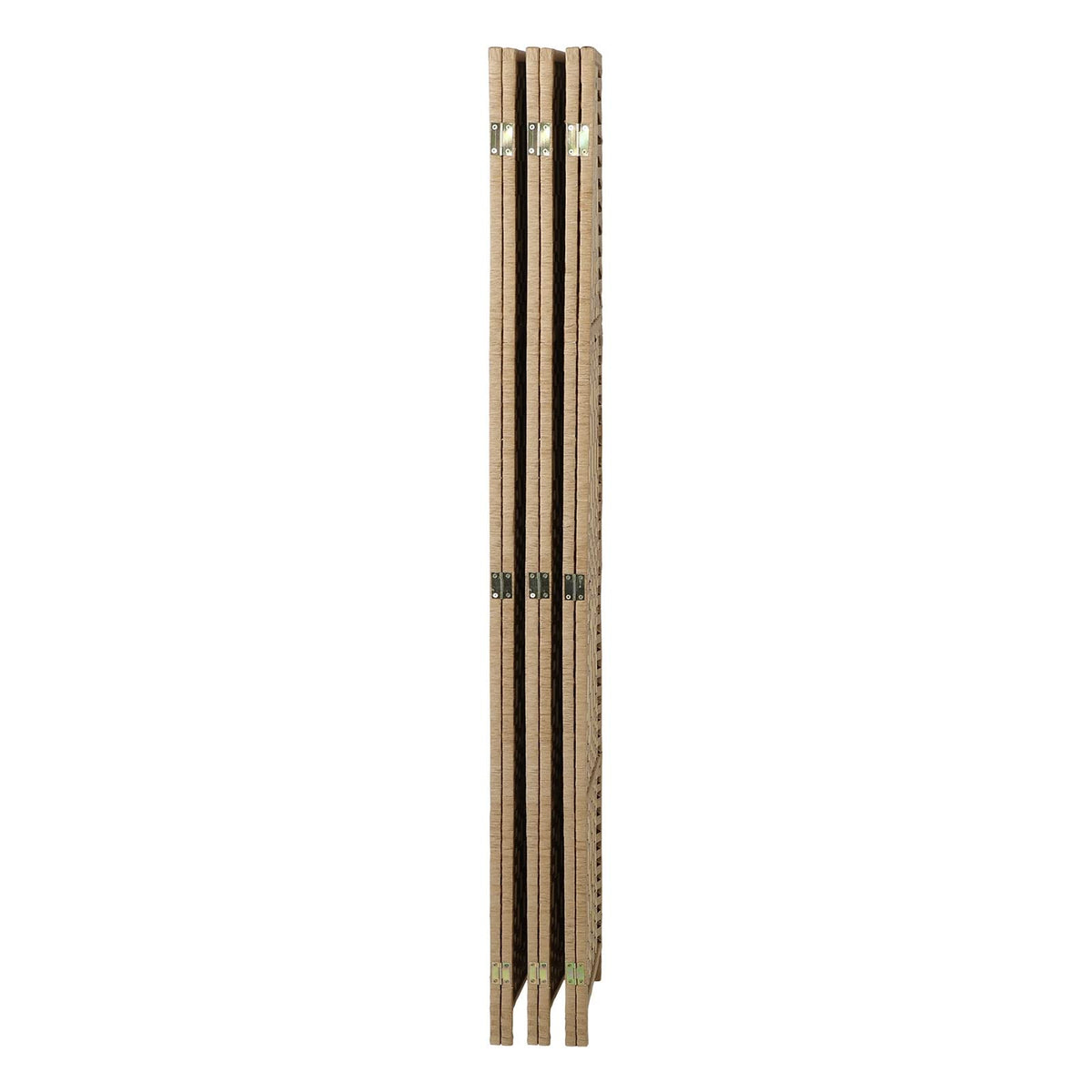 6-Panel Pine & Woven-Rattan Room Divider – 170cm