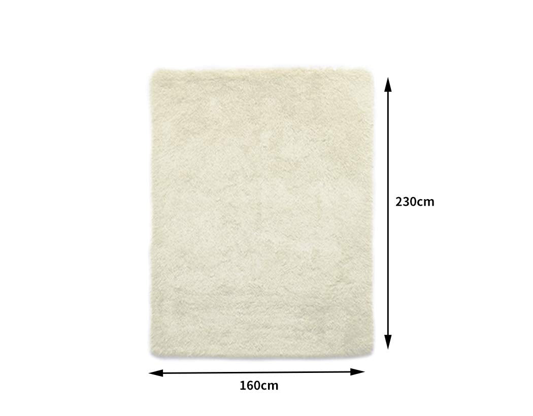 160 × 230 cm Cream Marlow Shag Area Rug
