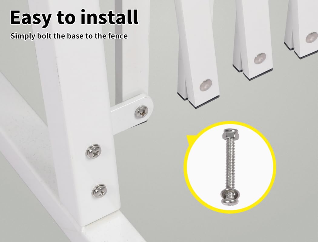 White Expandable Metal Barrier Fence for Indoor or Outdoor Use