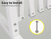 White Expandable Metal Barrier Fence for Indoor or Outdoor Use