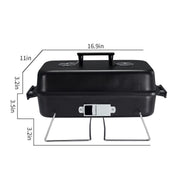 Foldable Portable Charcoal Grill with Lid & Carry Handles