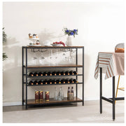 Freestanding Bar Cabinet with 2 Wine Racks