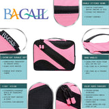 6 Set Packing Cubes, Travel Luggage Packing Organizers with Laundry Bag Fushcia