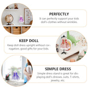 Miniature Doll Dress-Form Mannequin Stands – 8 Pack