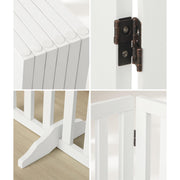 Freestanding Foldable MDF Pet Gate – 3 Sizes, White or Grey
