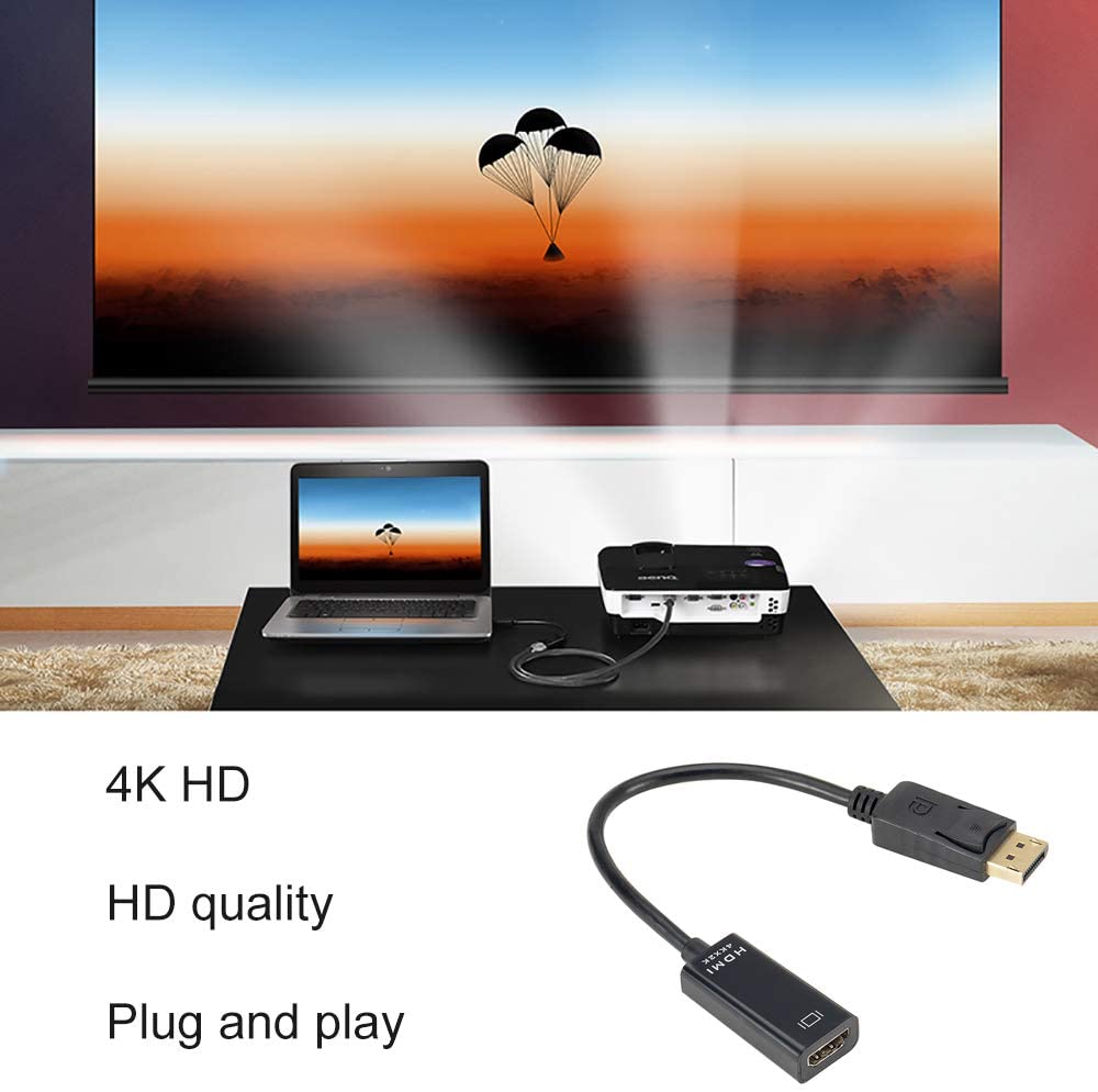 TERSELY DisplayPort-to-HDMI Adapter – 4K 30 Hz, 25 cm