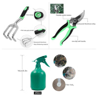 11-Piece Garden Tool Set with Folding Stool & Tote