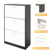 3-Drawer Enclosed Shoe Cabinet – Up to 30 Pairs