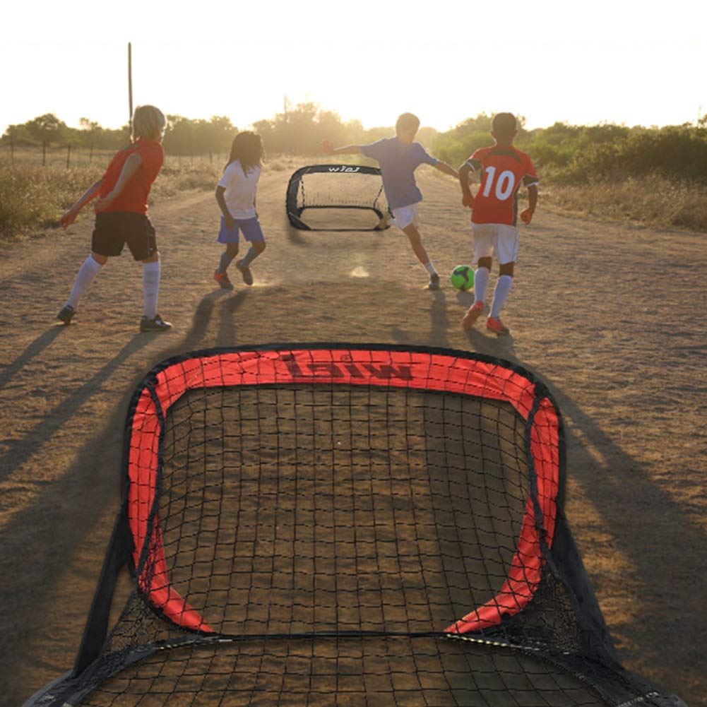 2-Pack Pop-Up Soccer Goals with Carry Bag – 122 × 81 cm