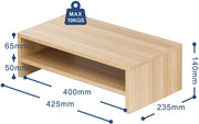 FITUEYES Beige 2-Tier Monitor Riser – 42.5cm