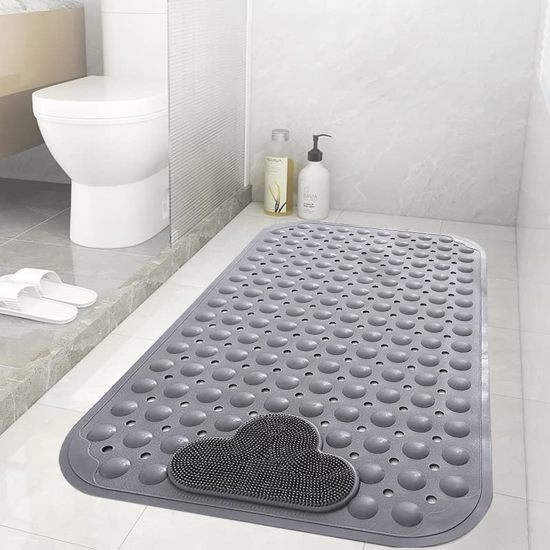 Grey Suction-Cup Bath & Shower Mat – 2 Sizes