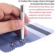 200-Set 9.5mm Metal Snap Fastener Kit with Pliers – 10 Colours