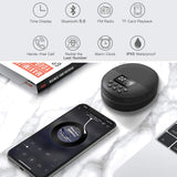 Waterproof Shower Speaker, AGPTEK Waterproof Bluetooth Speaker, Shower Radio with Bluetooth 5.0, LED Screen, Suction Cup, Support TF Card, Built-in MIC for Bathroom, Shower, Beach, Outdoor, Indoor