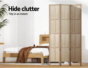 Room Divider Screen Privacy Wood Dividers Stand 3 Panel Brown