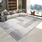 Modern Abstract Washable Short-Pile Area Rug