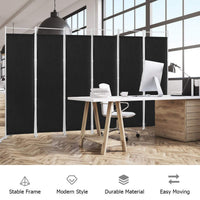 300 × 180 cm 6-Panel Folding Fabric Room Divider – 2 Colours