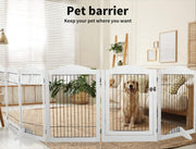 6-Panel White Pet Playpen for Small Animals