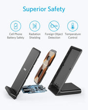 Anker Fast Wireless Charger, 10W Wireless Charging Stand, Qi-Certified, Compatible iPhone XR/Xs Max/XS/X/8/8 Plus, Fast-Charging Galaxy S9/S9+/S8/S8+/Note 9 and More, PowerWave Stand (No AC Adapter)