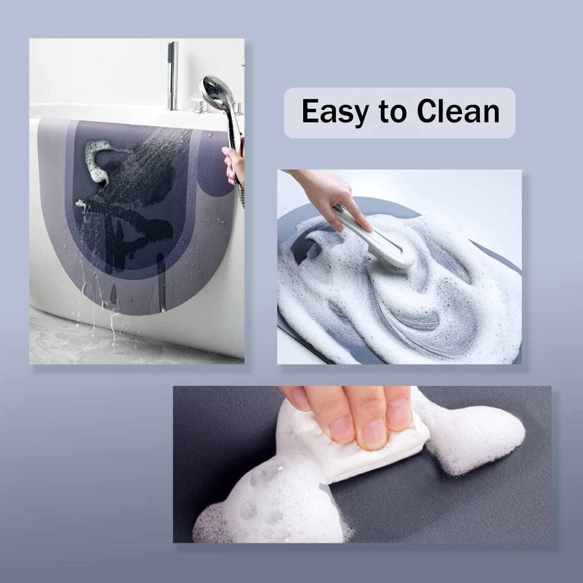 Semicircle Quick-Dry Bathroom Mat – 40 × 60 cm
