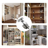 4-Pack 304 Stainless-Steel Soft-Close Full-Overlay Cabinet Hinges
