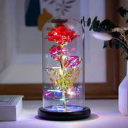 LED Rose in Glass Dome – Red, Blue or Purple